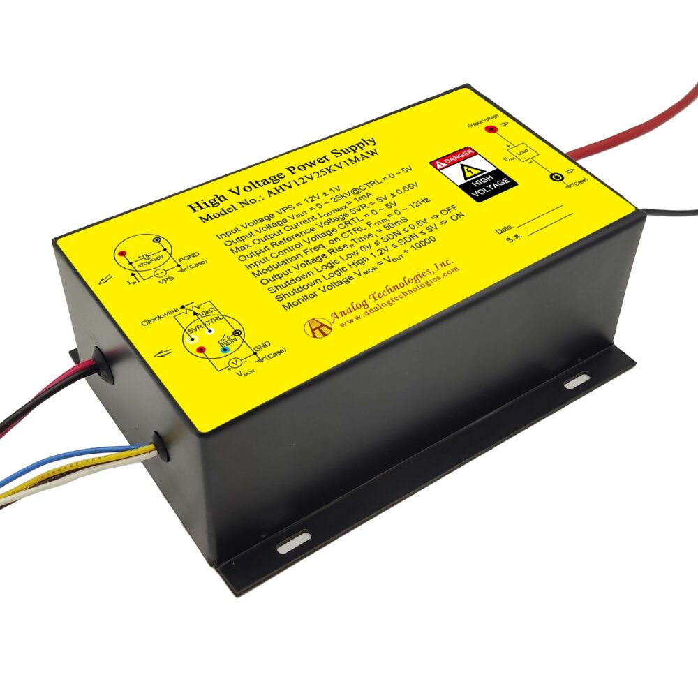 AHV12V25KV1MAW AHV12V25KV1MAW 25kV 1mA DC DC HV Power Supply (12V Input)