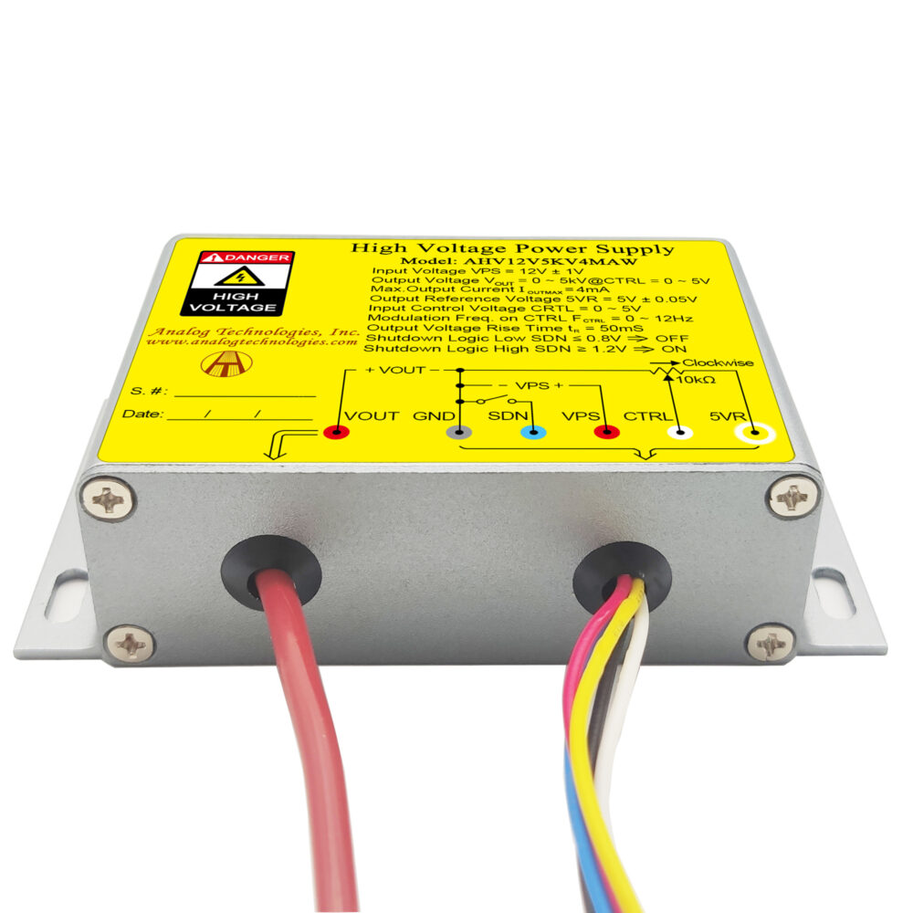 AHV12V5KV4MAW 5kV 4mA DC DC HV Power Supply (12V Input)