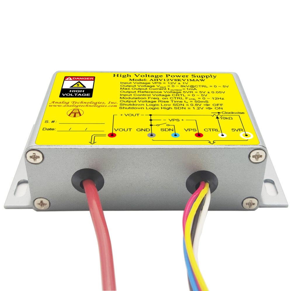 AHV12V8KV1MAW 8kV 1mA DC DC HV Power Supply (12V Input)