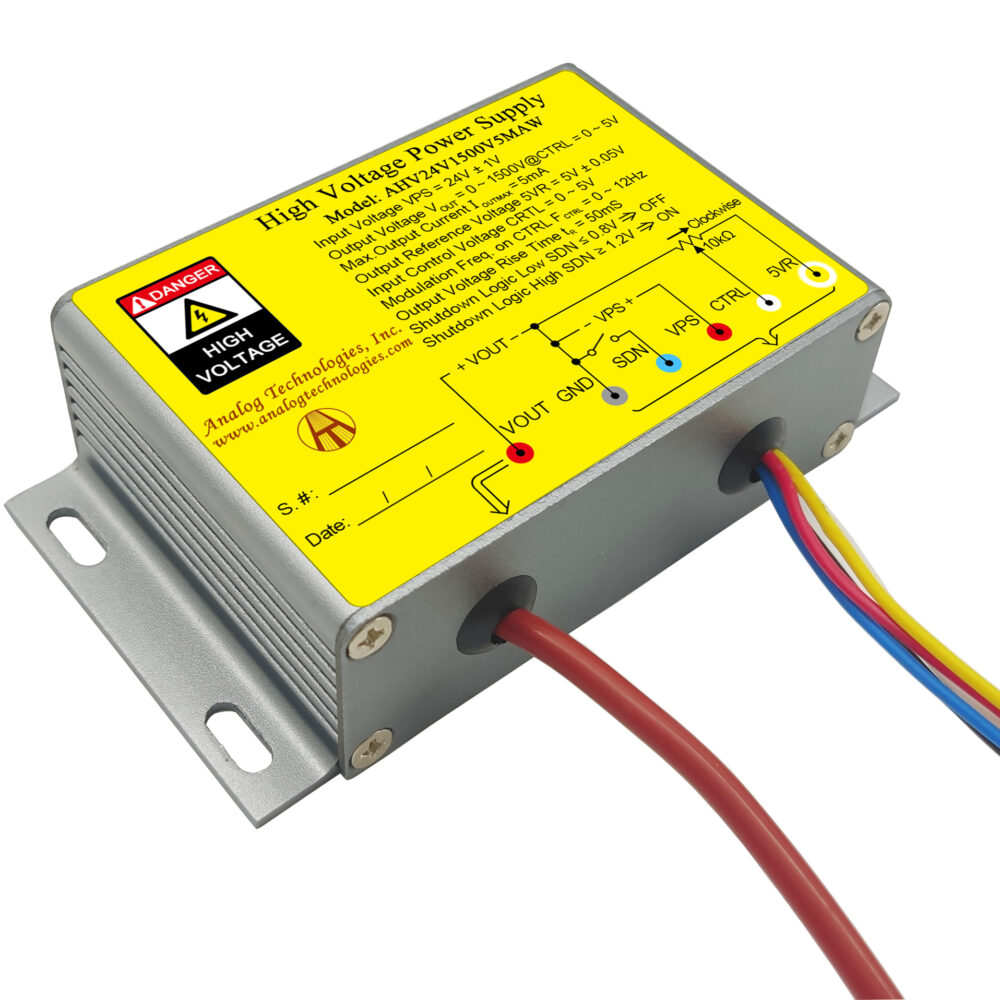 AHV24V1500V3MAW_main AHV24V1500V3MAW 1500V 3mA DC DC HV Power Supply (24V Input)