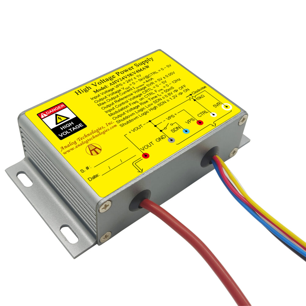 AHV24V5KV4MAW 5kV 4mA DC DC HV Power Supply (24V Input)