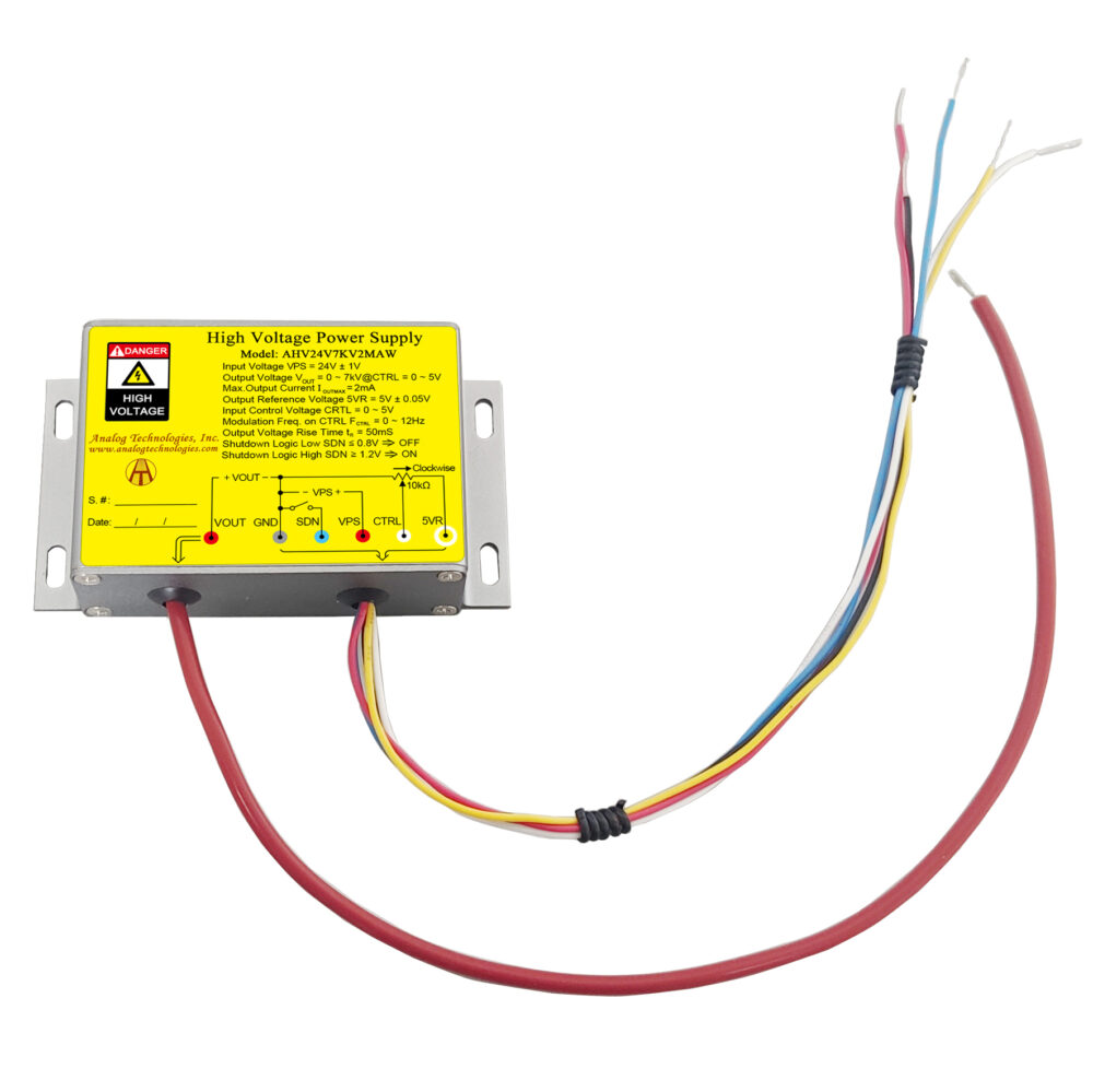 AHV24V7KV2MAW 7kV 2mA DC DC HV Power Supply (24V Input)