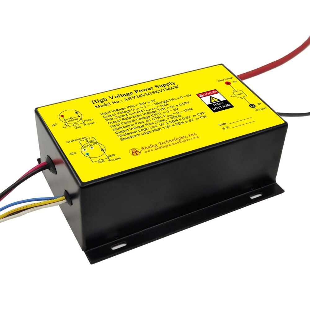 AHV24VN15KV1MAW &minus;15kV 1mA DC DC HV Power Supply (24V Input)