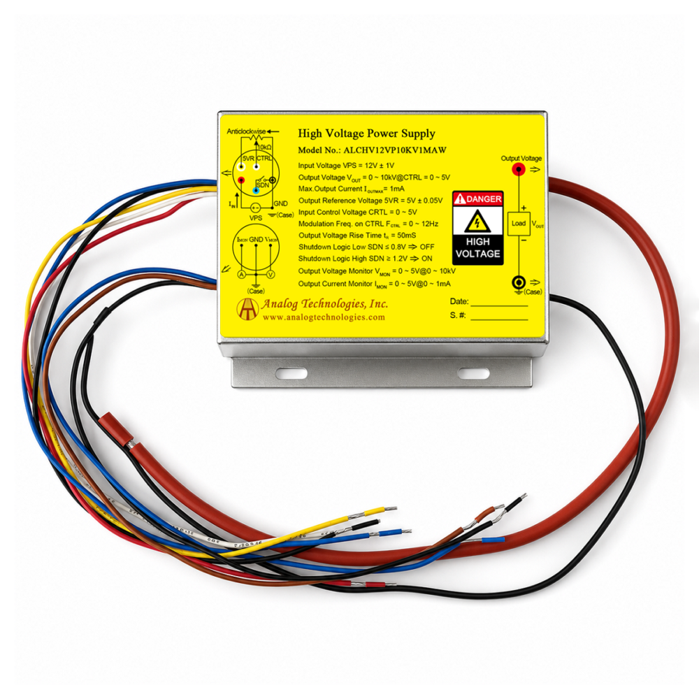 ALCHV12VP10KV1MAW 10kV 1mA DC DC HV Power Supply (12V Input)