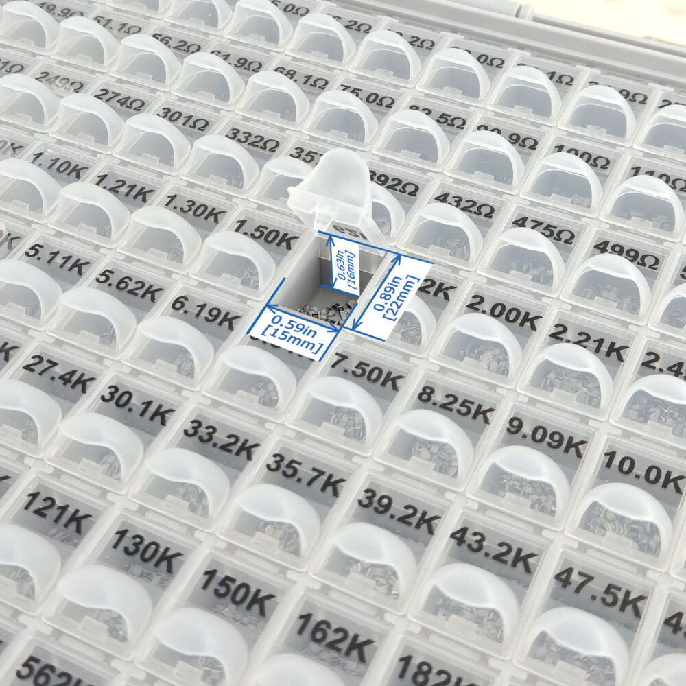 SK128B storage bin size diagram showing compartment dimensions