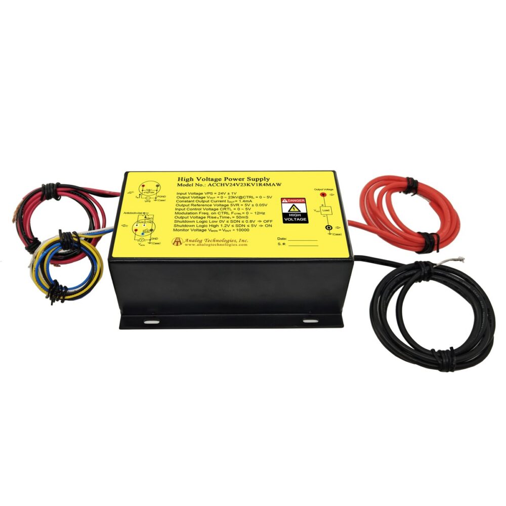 ACCHV24V23KV1R4MAW 0 to 23kV 1.4mA HV Power Supply (24V Input)