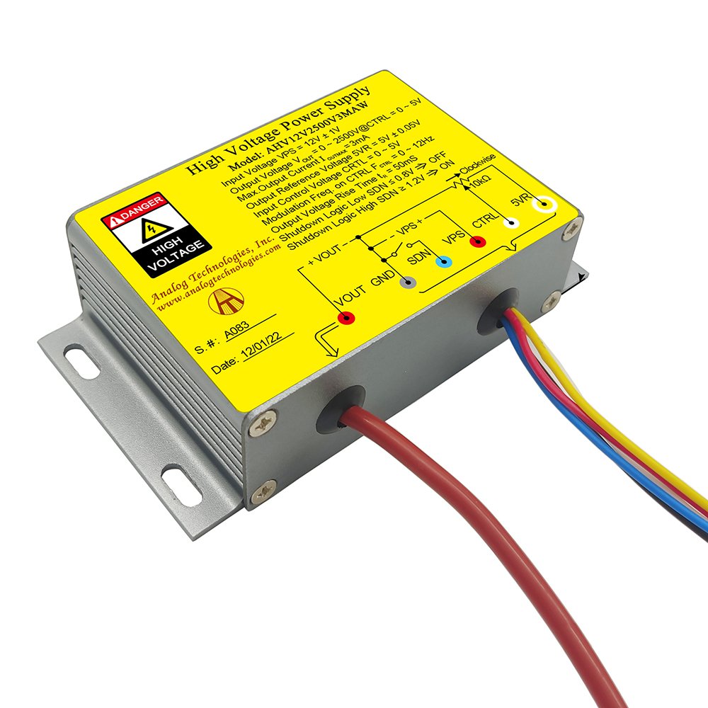 AHV12V2500V3MAW 2500V 3mA DC DC HV Power Supply (12V Input)