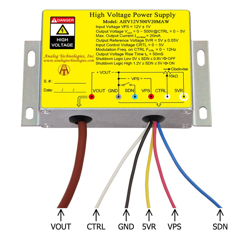 AHV12V500V20MAW_6 AHV12V500V20MAW 500V 20mA DC DC HV Power Supply (12V Input)