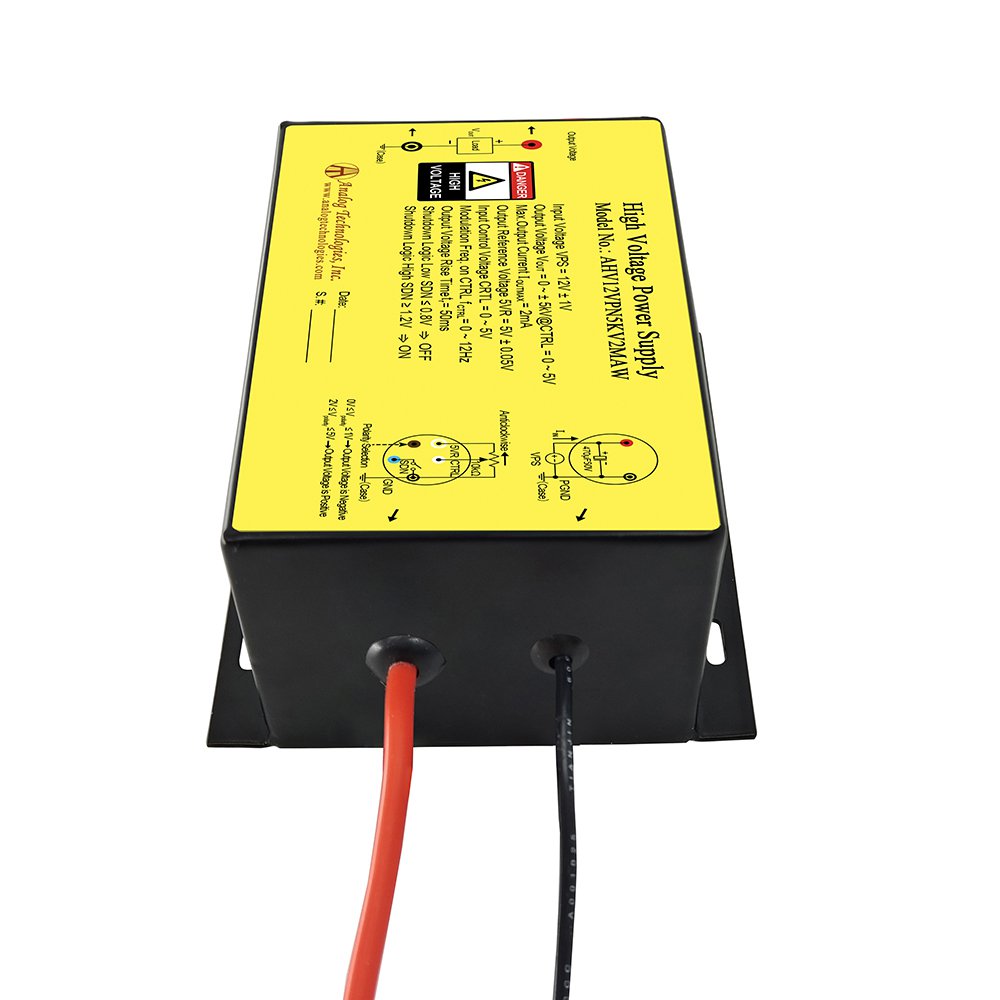 AHV12VPN5KV2MAW 5kV/&minus;5kV 2mA DC DC HV Power Supply (12V Input)