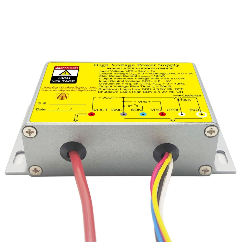 AHV24V500V10MAW 500V 10mA DC DC HV Power Supply (24V Input)