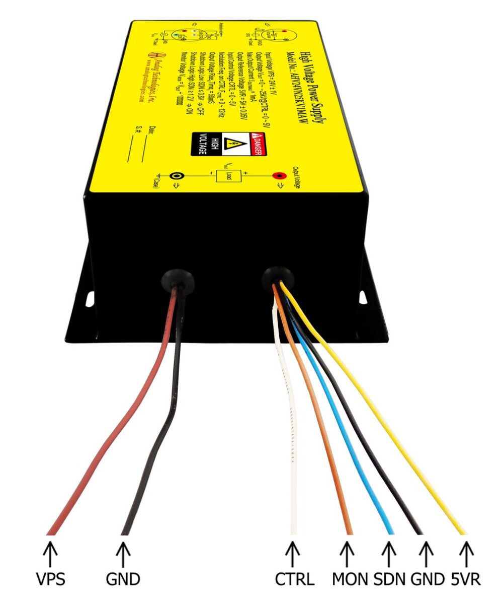 AHV24VN25KV1MAW &minus;25kV 1mA DC DC HV Power Supply (24V Input)
