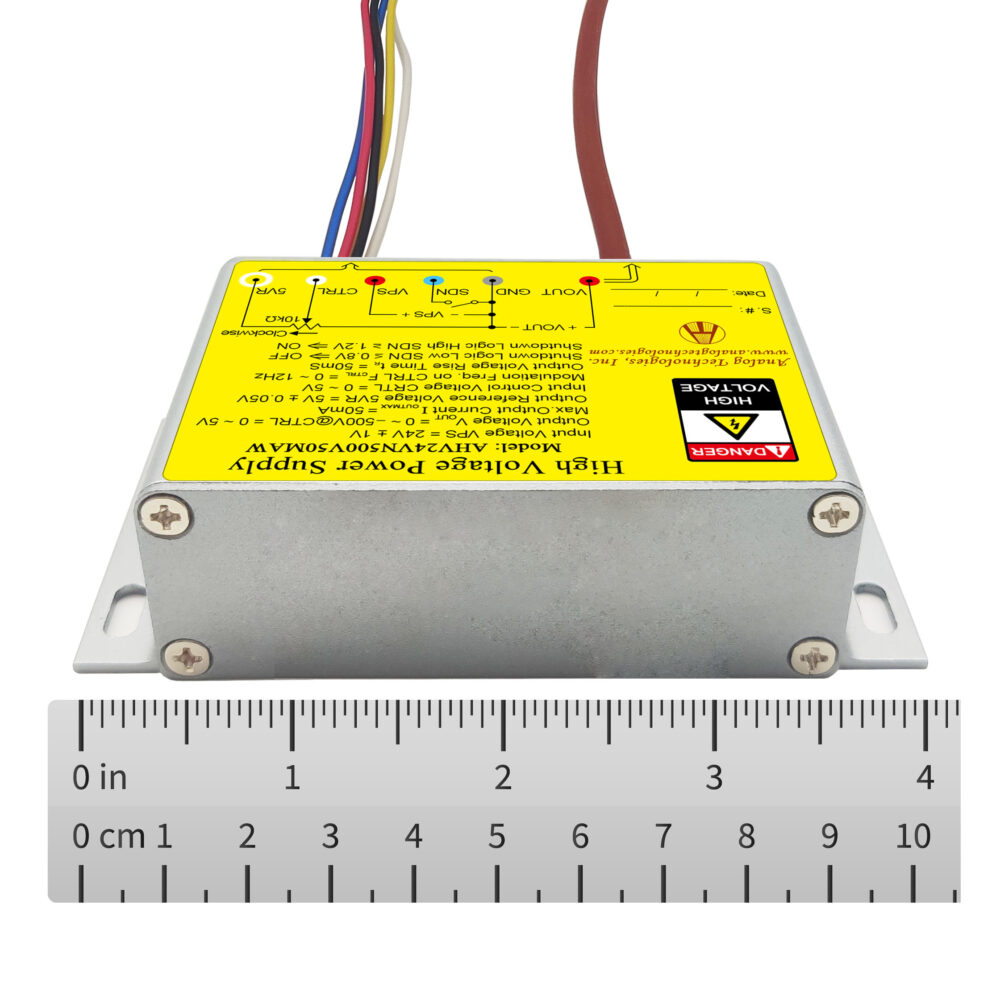 AHV24VN500V50MAW &minus;500V 50mA DC DC HV Power Supply (24V Input)