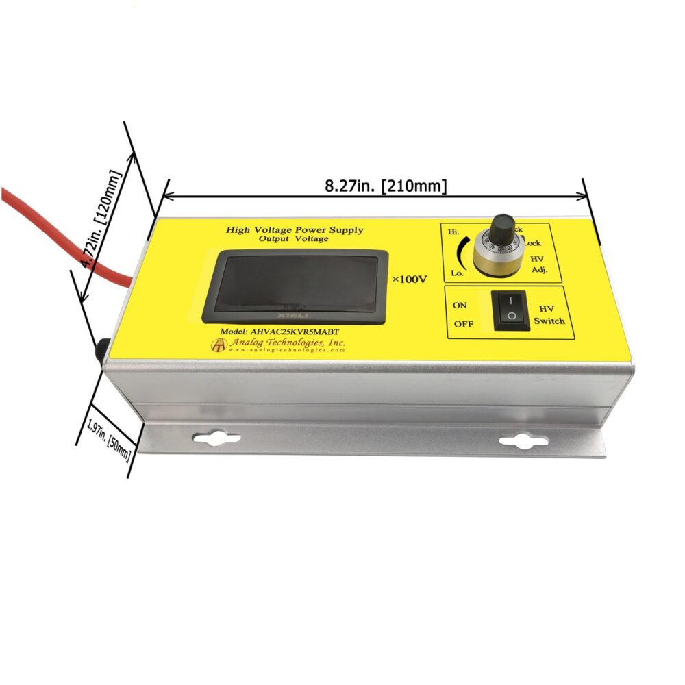 AHVAC25KVR5MABT 25kV 0.5mA AC DC HV Power Supply (90 ~ 230V Input)