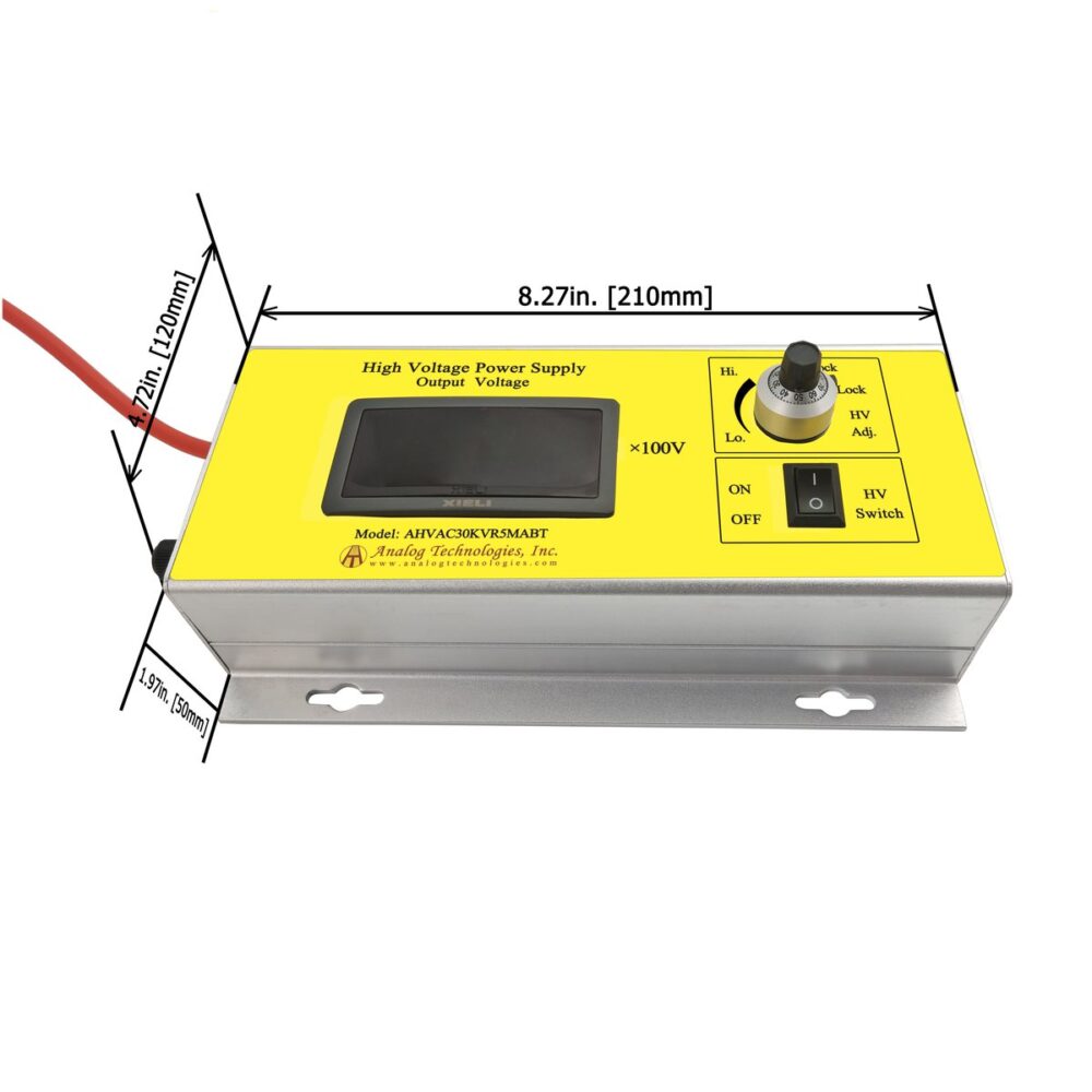 AHVAC30KVR5MABT 30kV 0.5mA AC DC HV Power Supply (90 ~ 230V Input)
