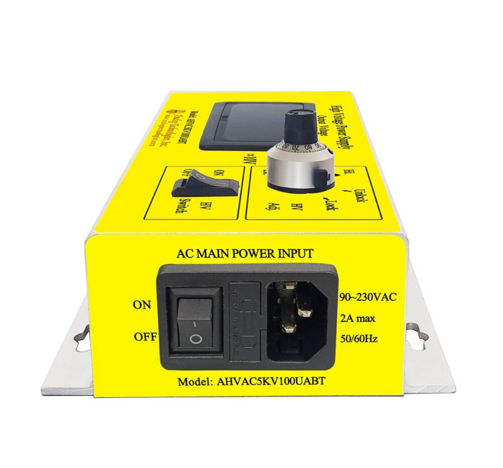 AHVAC5KV100UABT 5kV 0.1mA AC DC HV Power Supply (90 ~ 230V Input)