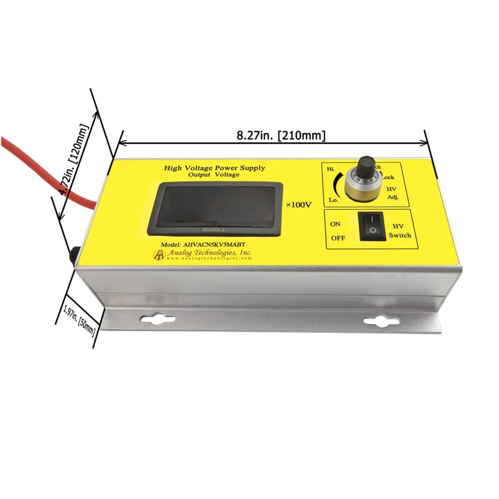 AHVACN5KV5MABT &minus;5kV 5mA AC DC HV Power Supply (100 ~ 240V Input)