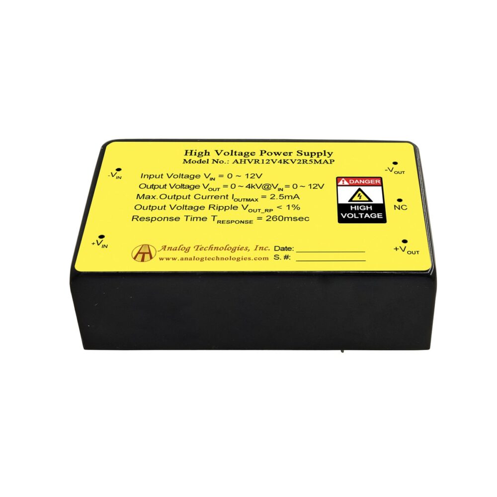 AHVR12V4KV2R5MAP 4kV 2.5mA HV Power Supply (0 ~ 12V Input)