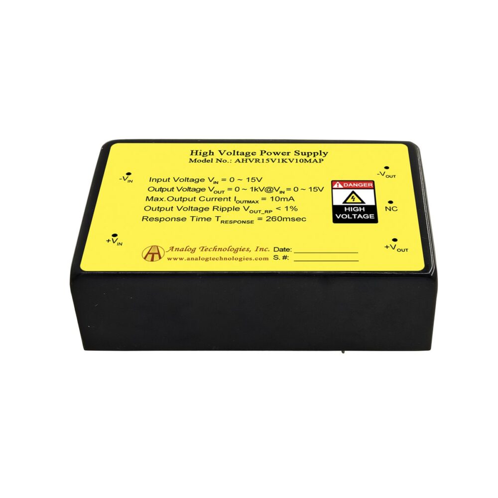 AHVR15V1KV10MAP 1kV 10mA HV Power Supply (0.7 ~ 15V Input)