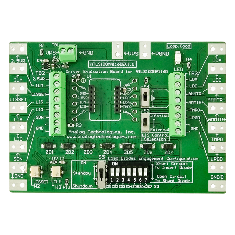 ATLS100MA116DEV1 ATLS100MA116DEV1.0 Evaluation Board for ATLSxA116 Series Laser Drivers