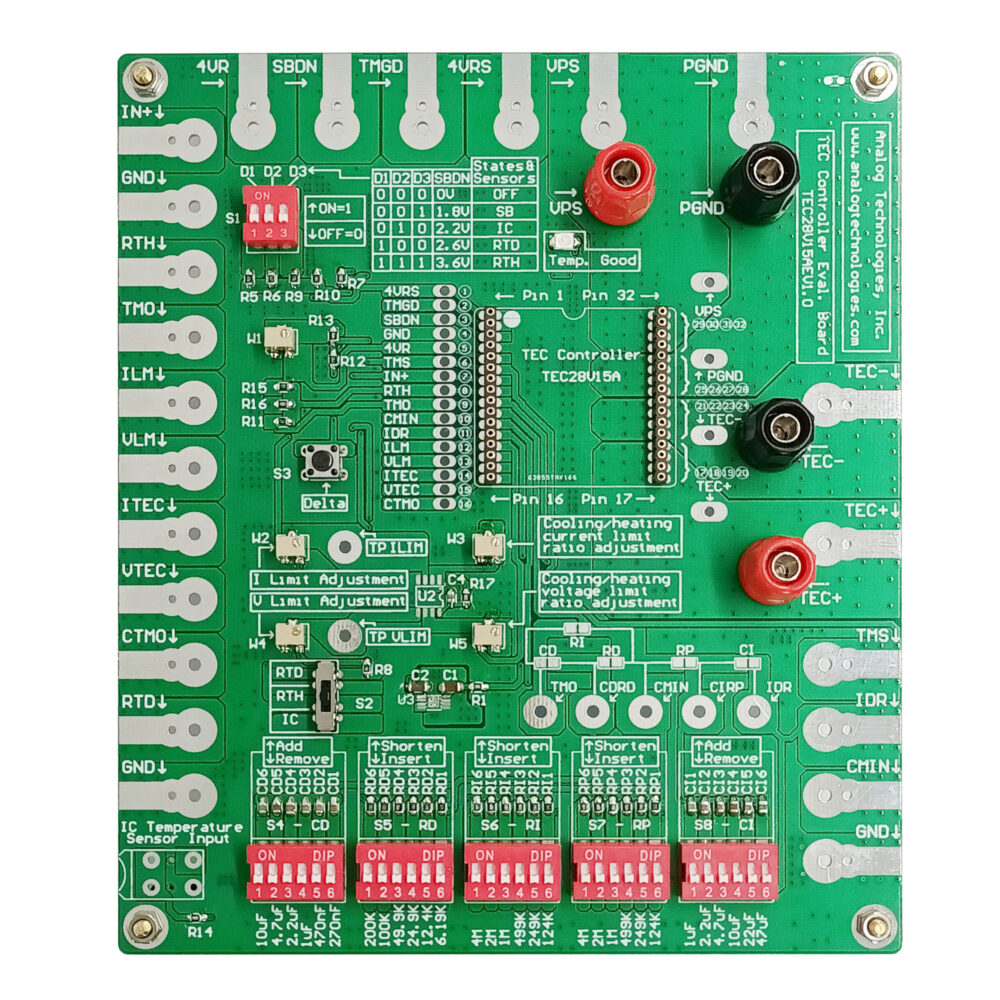 TEC28V15AEV1 Evaluation Board for TEC28V15A TEC Controller
