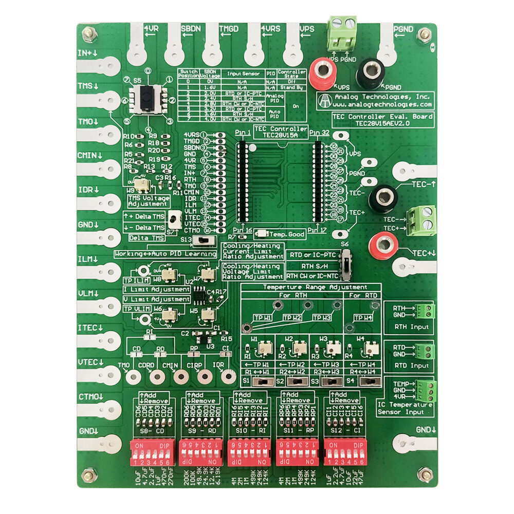 TEC28V15AEV2 Evaluation Board for TEC28V15AD / TEC28V15ADAPID TEC Controllers