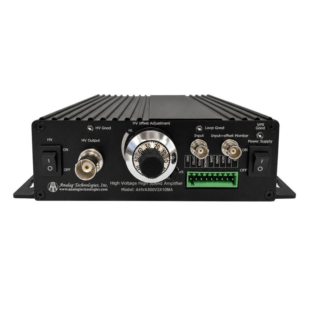 AHVA500V2X10MA 10V~500V 10mA 100V/us High Voltage Amplifier (24V Input)