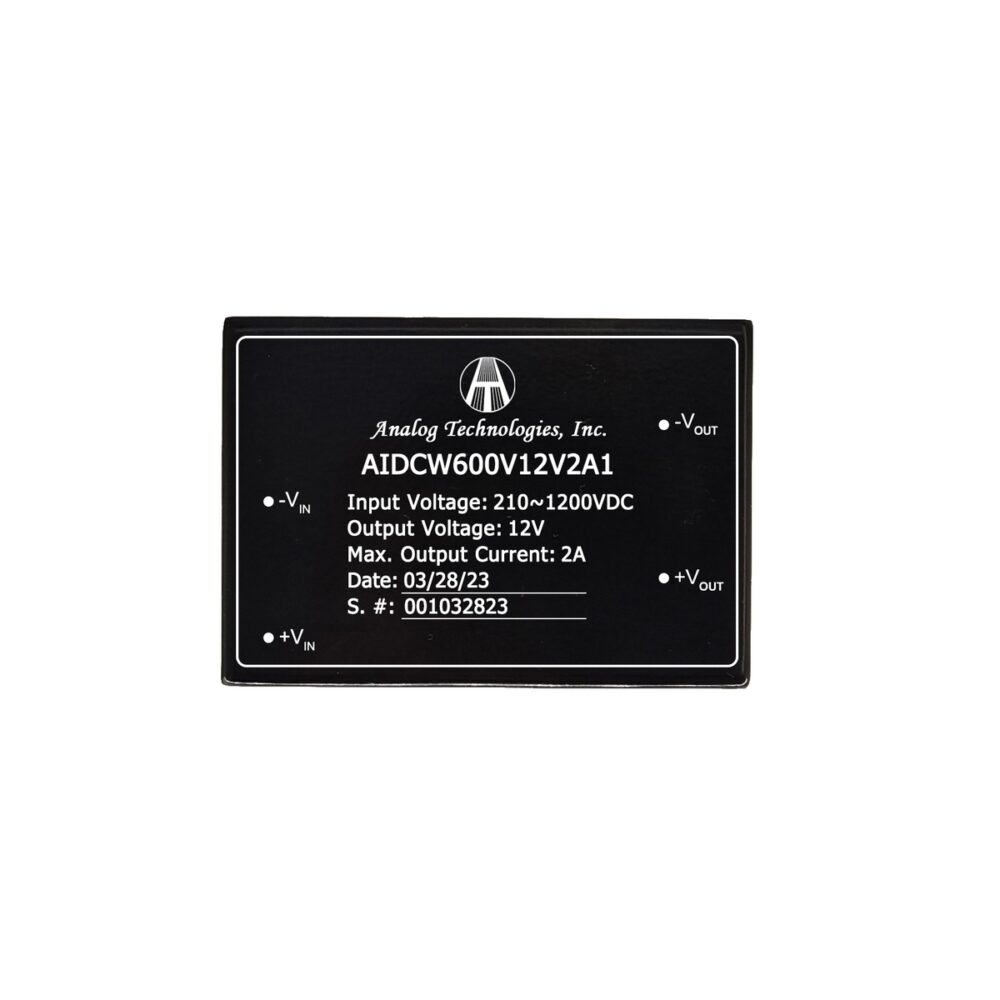 AIDCW600V12V2A1_1 AIDCW600V12V2A1 12V ± 0.24V 2A 24W Isolated DC-DC Converter (600VDC Input)