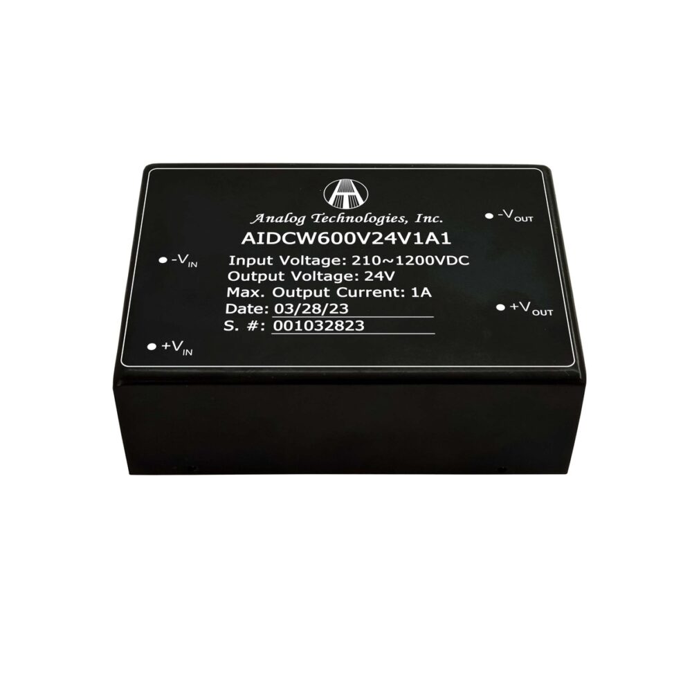 AIDCW600V24V1A1_1 AIDCW600V24V1A1 24V ± 0.48V 1A 24W Isolated DC-DC Converter (600VDC Input)