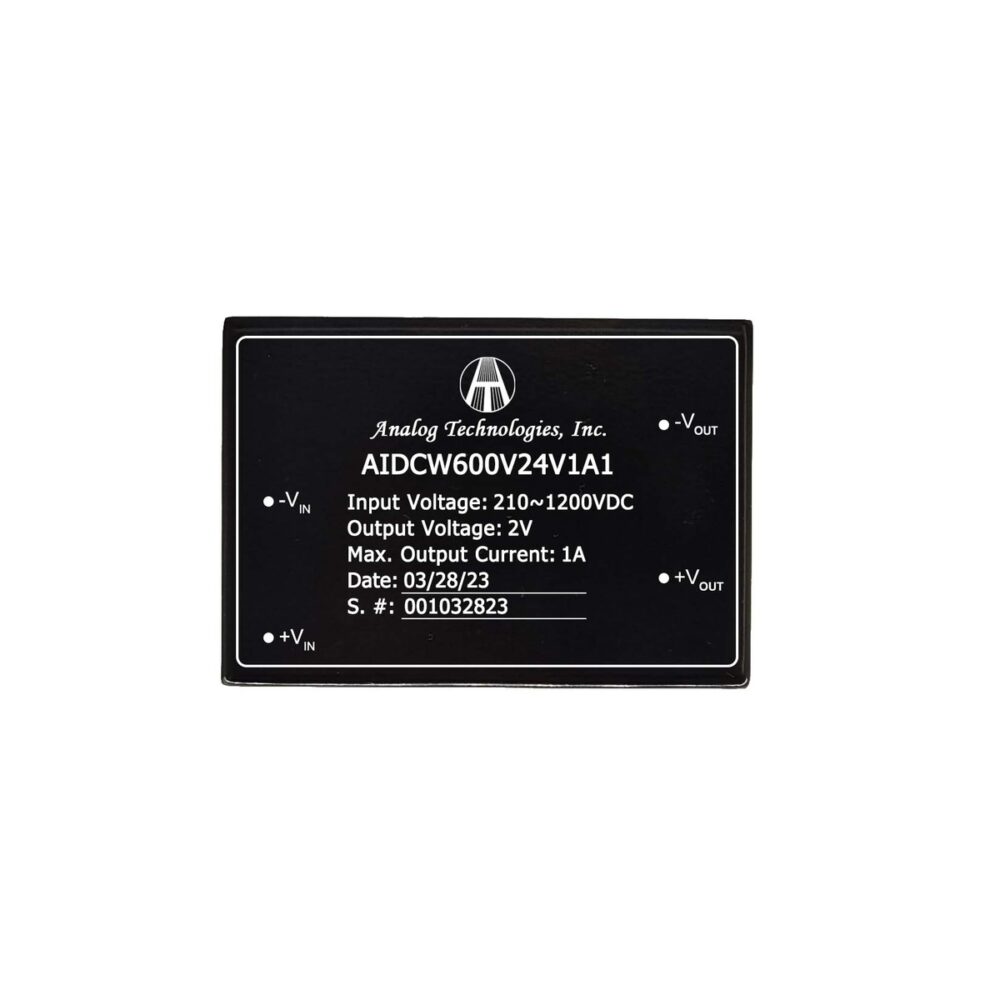 AIDCW600V24V1A1_2 AIDCW600V24V1A1 24V ± 0.48V 1A 24W Isolated DC-DC Converter (600VDC Input)