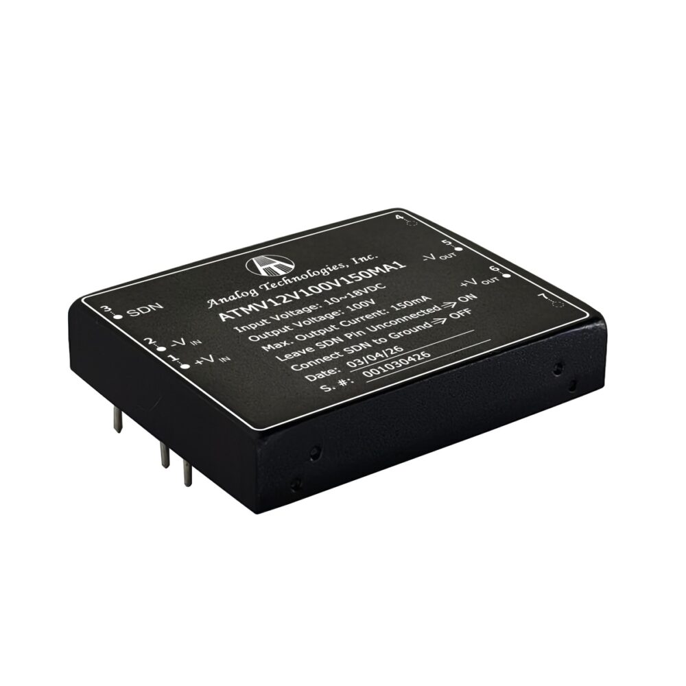 ATMV12V100V150MA1 100V 150mA 15W Isolated DC-DC Converter (12V Input)