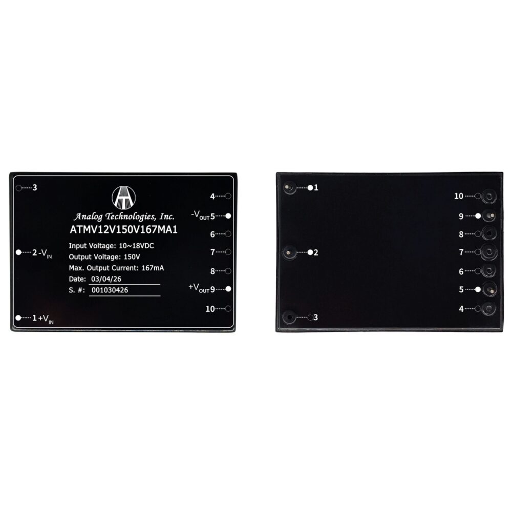 ATMV12V150V167MA1 150V 167mA 25W Isolated DC-DC Converter (12V Input)