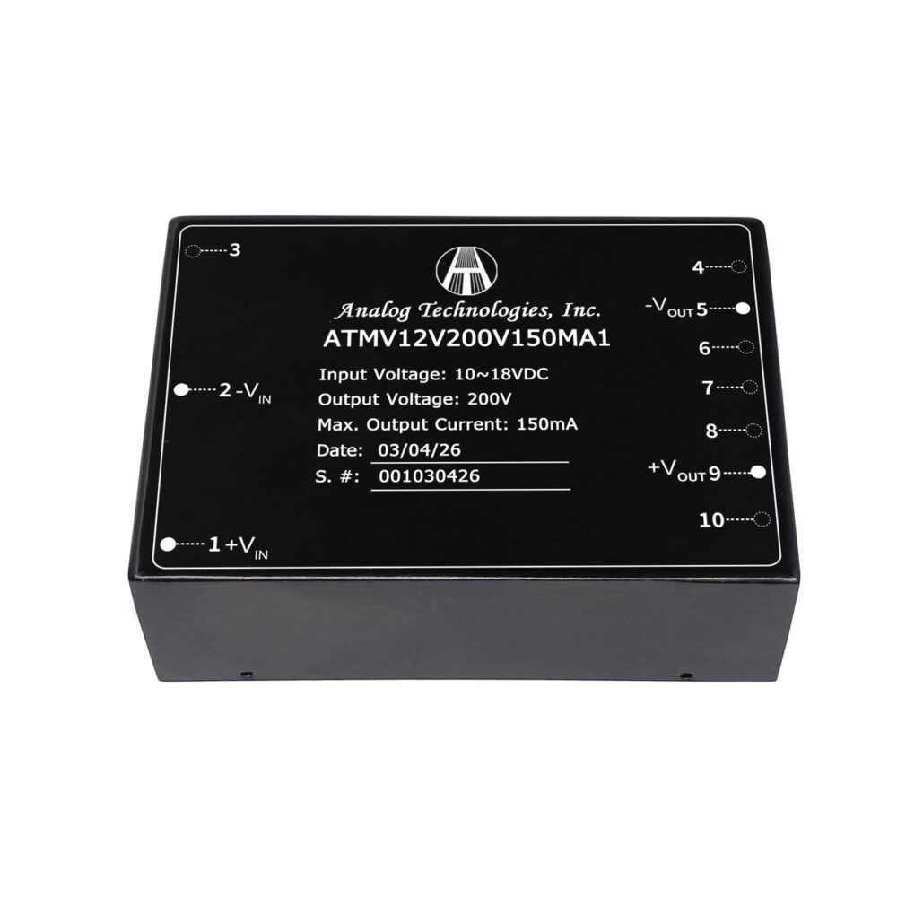ATMV12V200V150MA1_1 ATMV12V200V150MA1 200V 150mA 30W Isolated DC-DC Converter (12V Input)