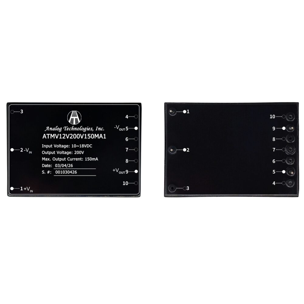 ATMV12V200V150MA1_2 ATMV12V200V150MA1 200V 150mA 30W Isolated DC-DC Converter (12V Input)