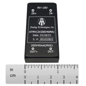 ATMV12V200V40MA1 200V 40mA 8W Isolated DC-DC Converter (12V Input)