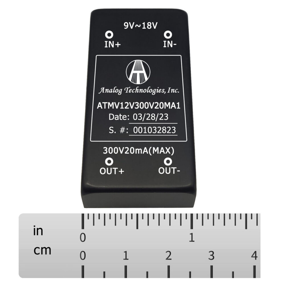ATMV12V300V20MA1 300V 20mA 6W Isolated DC-DC Converter (12V Input)