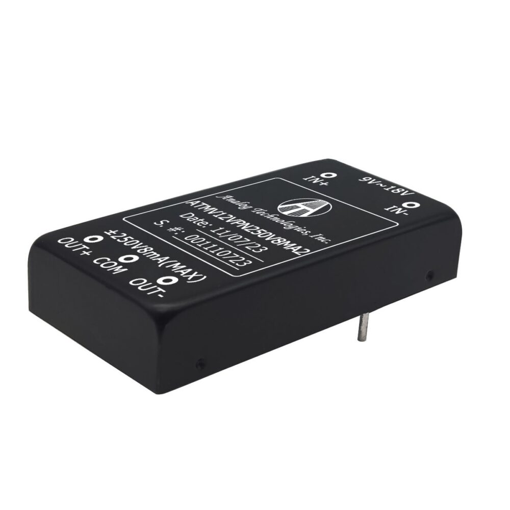 ATMV12VPN250V8MA2_main ATMV12VPN250V8MA2 ±250V ±8mA 4W Isolated DC-DC Converter (12V Input)