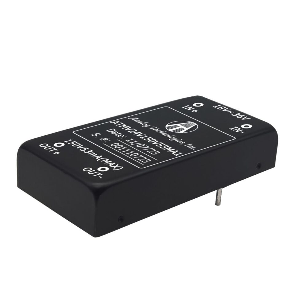 ATMV24V150V53MA1 150V 53mA 8W Isolated DC-DC Converter (24V Input)