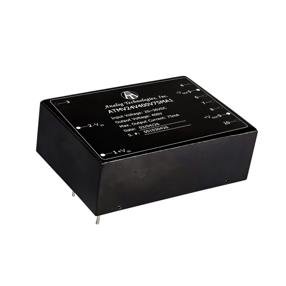 ATMV24V400V75MA1 400V 75mA 30W Isolated DC-DC Converter (24V Input)