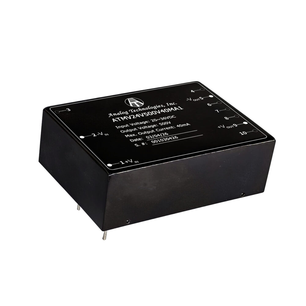 ATMV24V500V40MA1 500V 40mA 20W Isolated DC-DC Converter (24V Input)