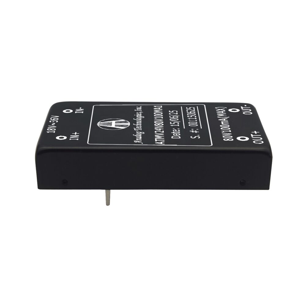 ATMV24V80V100MA1 80V 100mA 8W Isolated DC-DC Converter (24V Input)