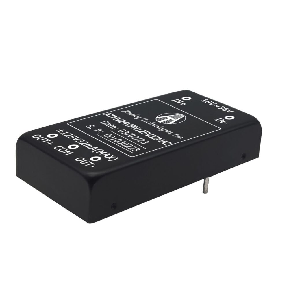 ATMV24VPN125V32MA2_1 ATMV24VPN125V32MA2 ±125V ±32mA 8W Isolated DC-DC Converter (24V Input)
