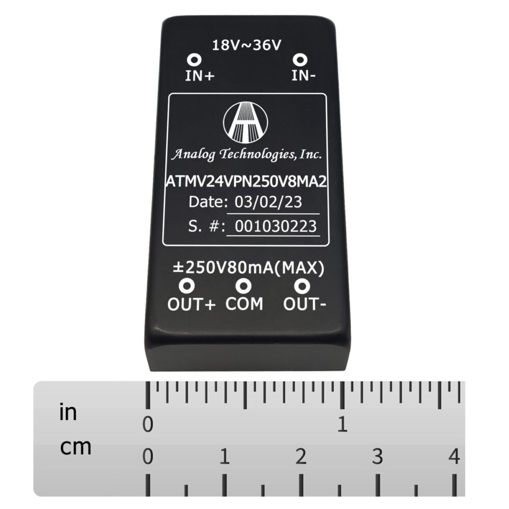 ATMV24VPN250V8MA2 ±250V ±8mA 4W Isolated DC-DC Converter (24V Input)