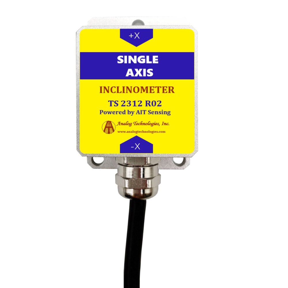 TS-2312-R02-485 Single Axis ±0.2° ±30° RS485 Tilt Sensor (55×37×24mm)