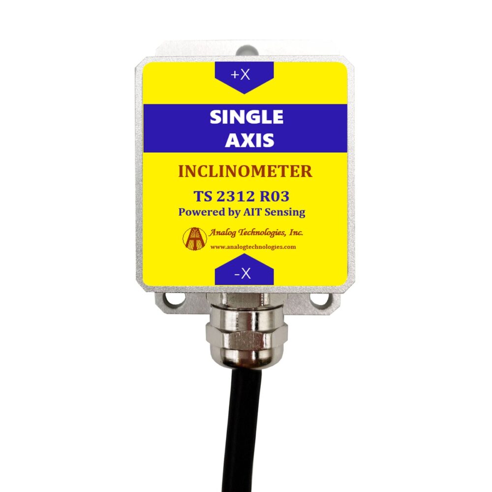 TS-2312-R03-485 Single Axis ±0.2° ±30° Modbus RTU Tilt Sensor (55×37×24mm)