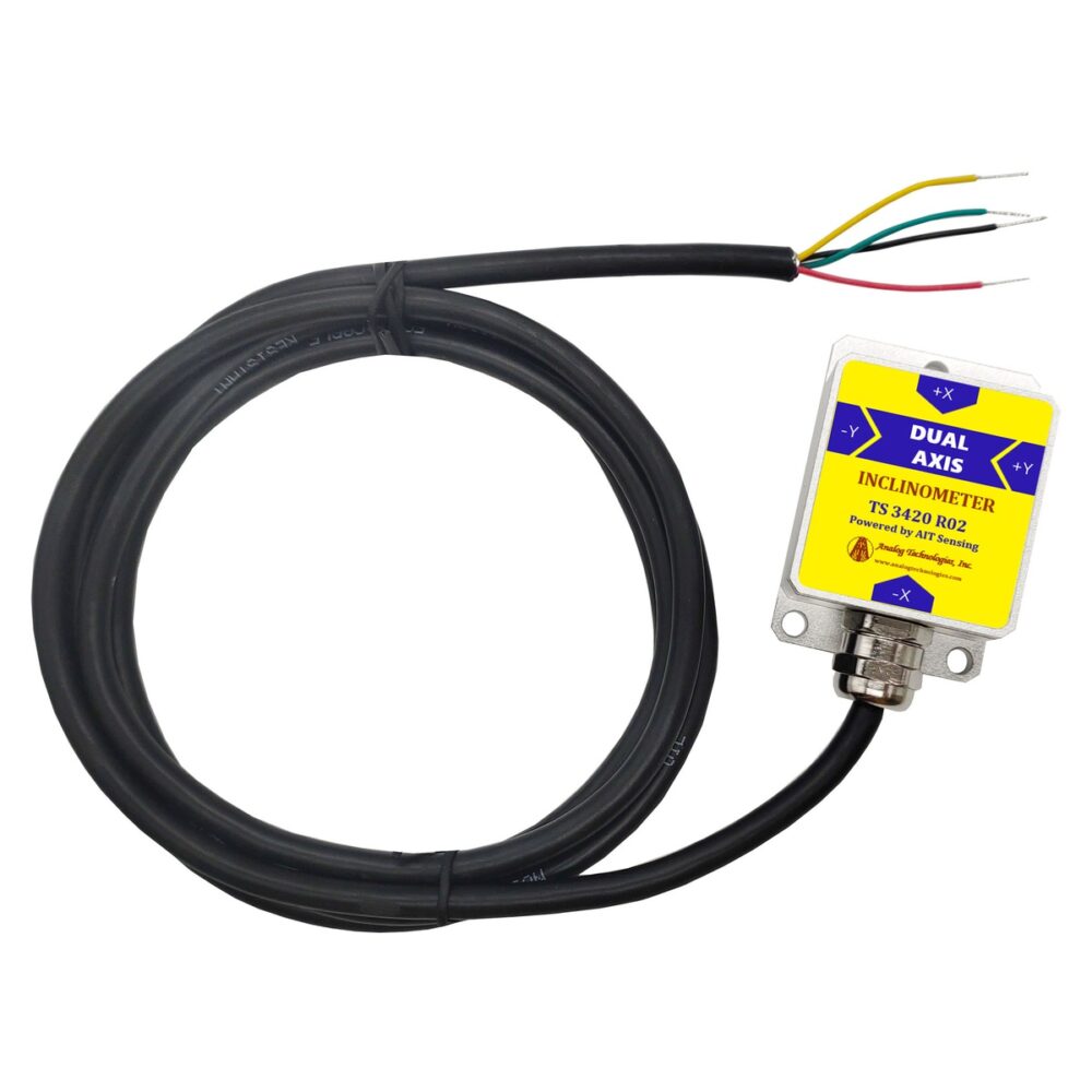 TS-3420-R02-485 Dual Axis ±0.05° ±30° RS485 Tilt Sensor (55×37×24mm)