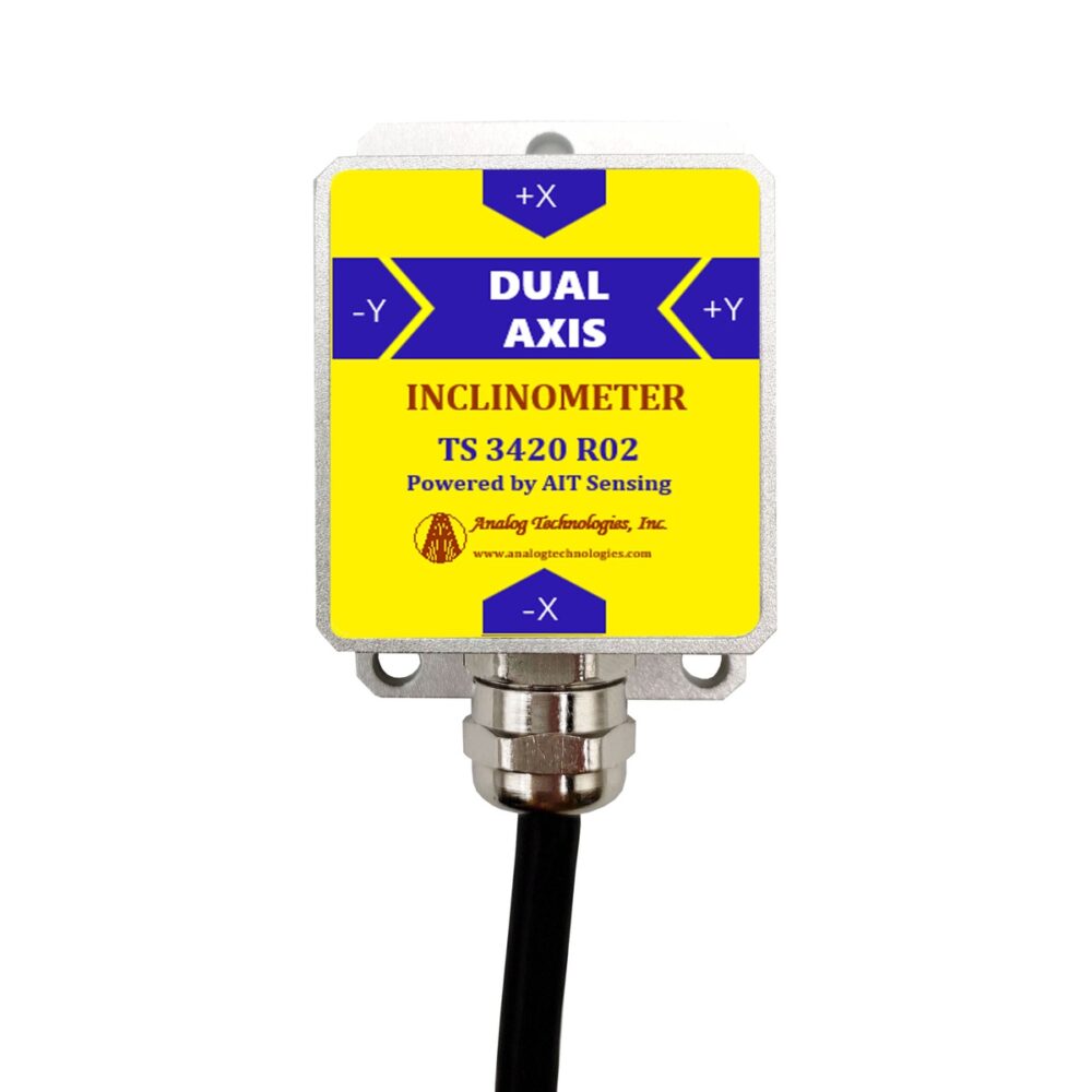 TS-3420-R02-485 Dual Axis ±0.05° ±30° RS485 Tilt Sensor (55×37×24mm)