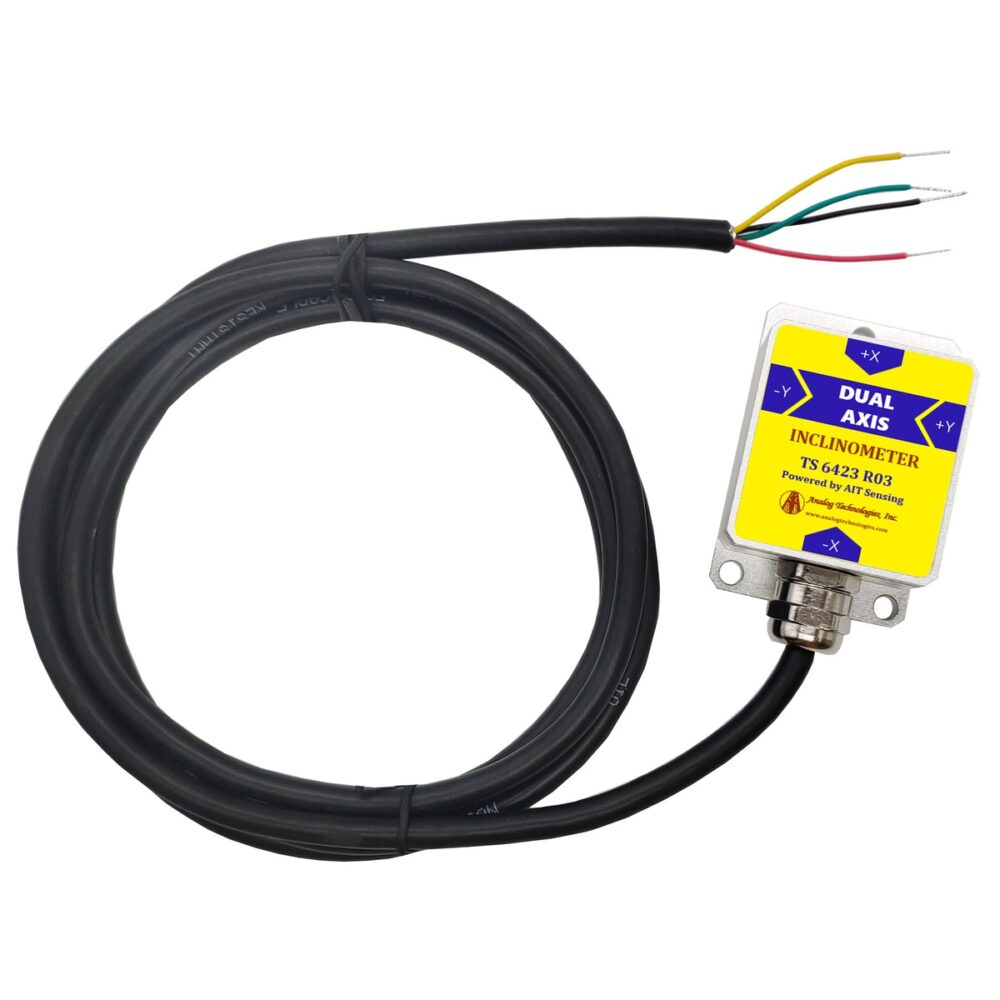 TS-6423-R03-485 Dual Axis ±0.01° ±30° Modbus RTU Tilt Sensor (55×37×24mm)