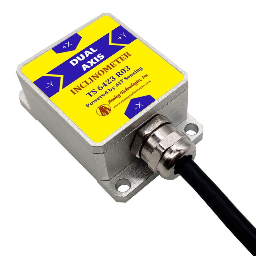 TS-6423-R03-485 Dual Axis ±0.01° ±30° Modbus RTU Tilt Sensor (55×37×24mm)