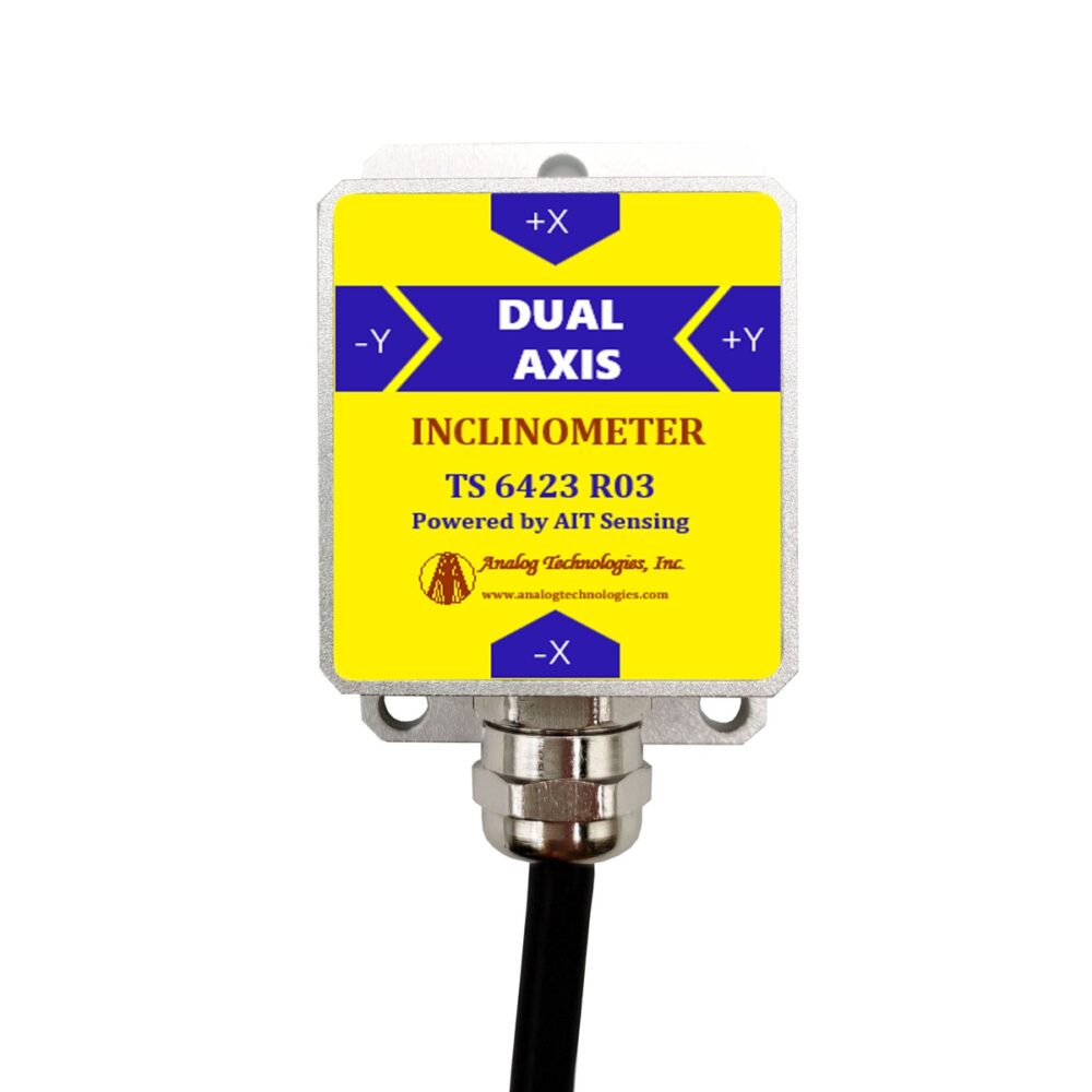 TS-6423-R03-485 Dual Axis ±0.01° ±30° Modbus RTU Tilt Sensor (55×37×24mm)