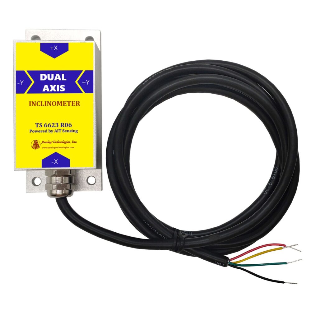 TS-6623-R06 (1) TS-6623-R06-024 Dual Axis ±0.01° ±30° 4-20 mA Tilt Sensor (90×40.5×26mm)